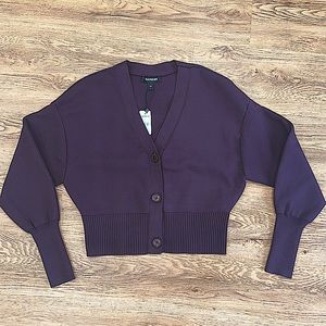 NWT Express Burgundy Solid Cardigan Sweater